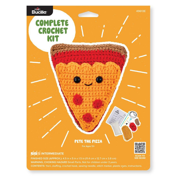 OakridgeStores.com | Bucilla - 5 inches - Pizza - Amigurumi Crochet Kit - 49613E 046109496139