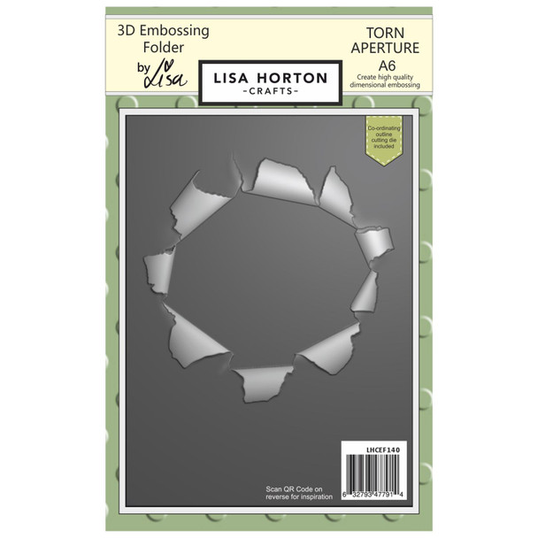 OakridgeStores.com | Lisa Horton Crafts - Torn Aperture - A6 3D Embossing Folder with Outline Die - LHCEF140 632793477914