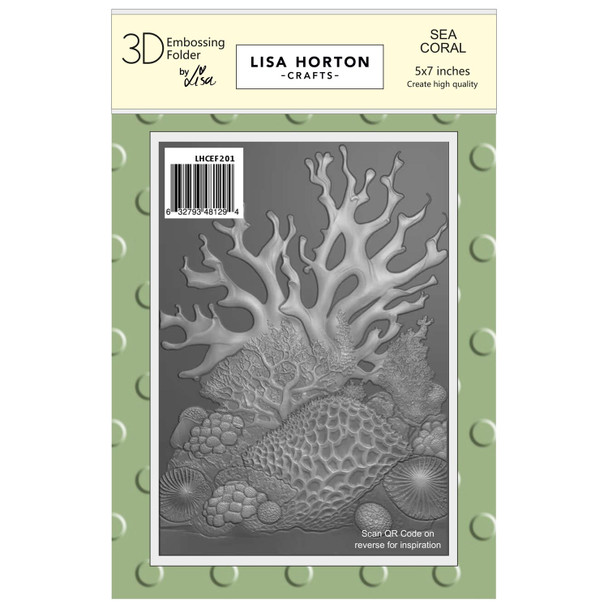 OakridgeStores.com | Lisa Horton Crafts - Sea Coral - 5 x 7 inches 3D Embossing Folder - LHCEF201 632793481294