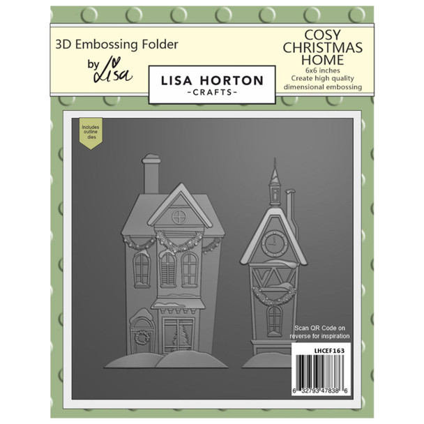 OakridgeStores.com | Lisa Horton Crafts - Cozy Christmas Home - Embossing Folder & Die - LHCEF163 632793478386