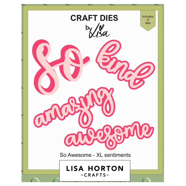 OakridgeStores.com | Lisa Horton Crafts - So Awesome - XL Sentiments Dies - LHCCD278 632793478980