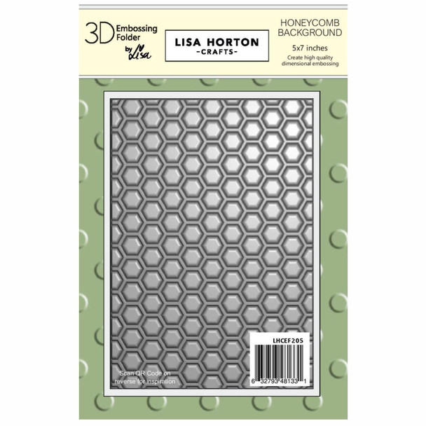 OakridgeStores.com | Lisa Horton Crafts - Honeycomb Background - 3D Embossing Folder, 5 x 7 inches - LHCEF205 632793481331