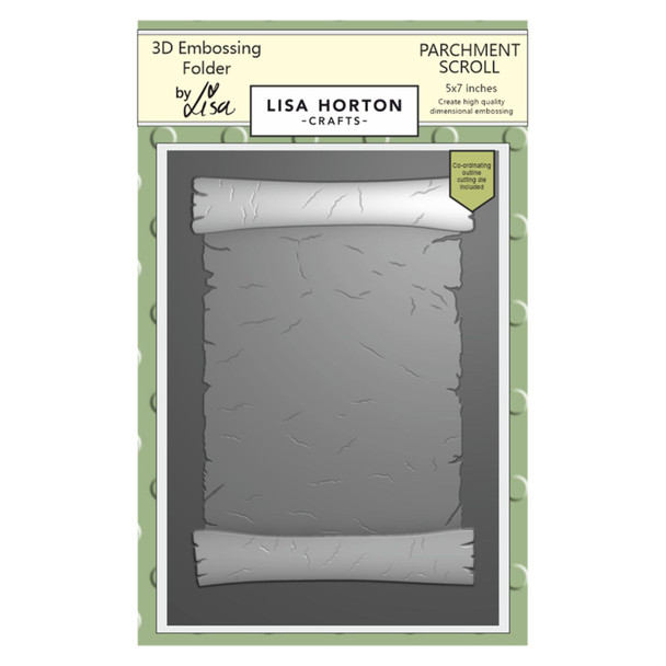 OakridgeStores.com | Lisa Horton Crafts - Parchment Scroll - 3D Embossing Folder - LHCEF098 792816357675