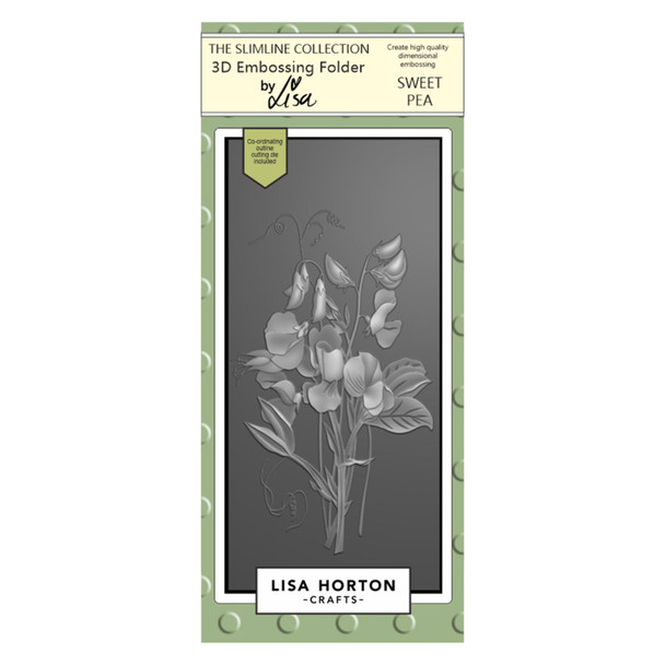 OakridgeStores.com | Lisa Horton Crafts - Sweet Pea - 3D Embossing Folder - LHCEF056 792816356333
