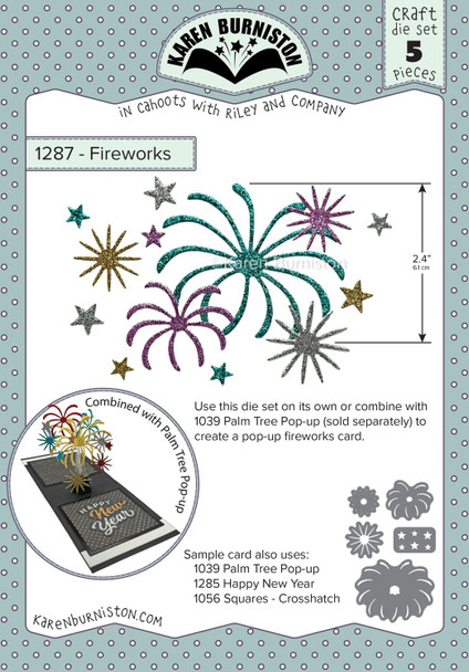 OakridgeStores.com | KB Riley - Fireworks - Karen Burniston Craft Dies - 1287 084282635068