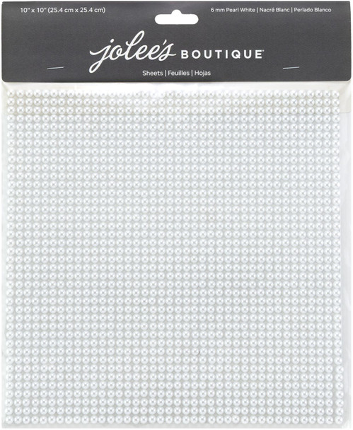 OakridgeStores.com | Jolees - White - Jolee's Pearl Sticker Sheet 10 x 10 inches 6MM - Craft Embellishment - 40004419 191648181661