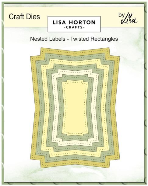 OakridgeStores.com | Lisa Horton Crafts - Twisted Rectangles - Nested Labels Die Set - LHCCD292 632793482864