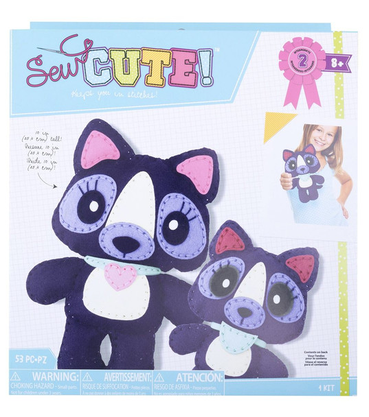 OakridgeStores.com | American Crafts - Cat and Kitten - Kids Felt Sewing Kit 2 Projects - 99003626 765468061313