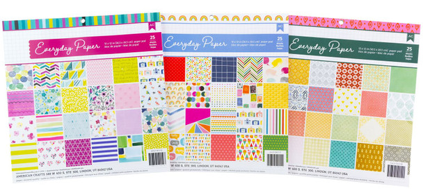 OakridgeStores.com | American Crafts - Assorted Styles - Paper Pad 12 x 12 inches - 34018001 718813189958