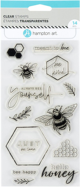 OakridgeStores.com | American Crafts - Hello Honey - Hampton Art Clear Stamps - SC1012-HL 729632219016