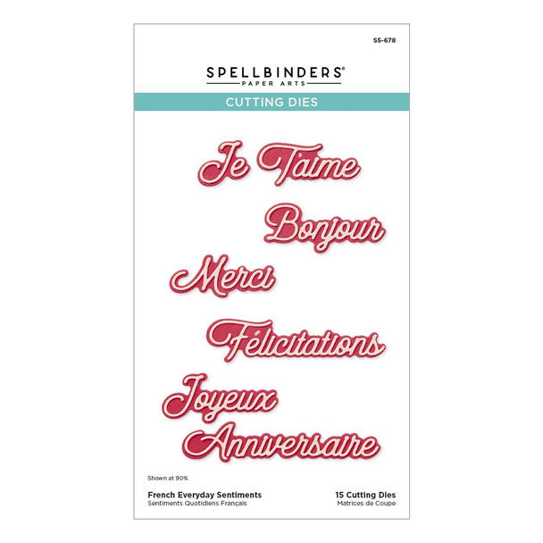 OakridgeStores.com | Spellbinders - French Everyday - Etched Dies - International Sentiments Collection - S5-678 810176100165
