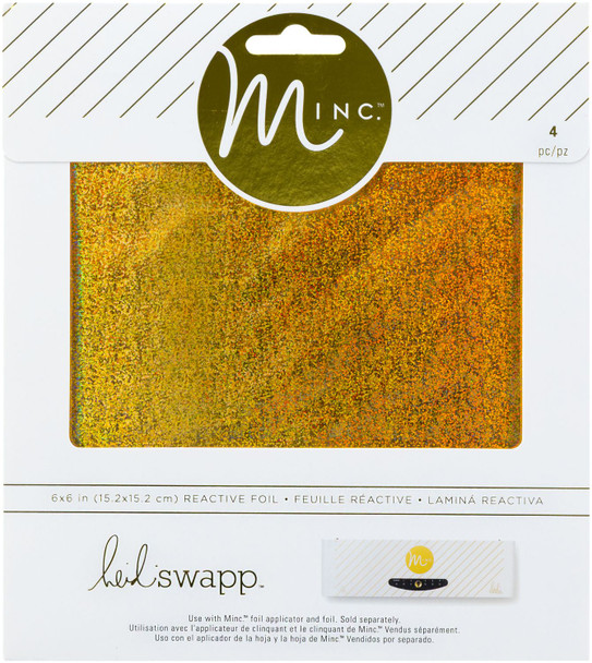 OakridgeStores.com | Heidi Swapp - Mini Glitter Foil Sheets - Gold - 6 x 6 inches - 312631 718813126311