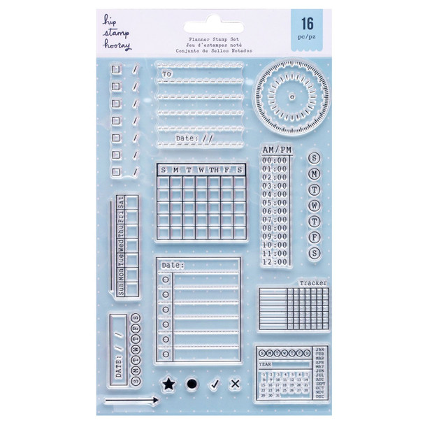 OakridgeStores.com | American Crafts - Planner Stamp Set - Clear Stamps - 16 pc - 34012100 718813134149