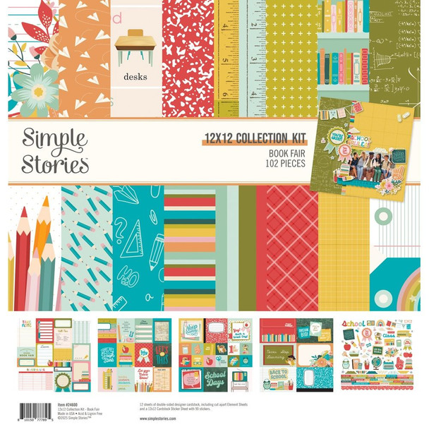 OakridgeStores.com | Simple Stories - Book Fair - Collection Kit 12 x 12 - 24600 810150777895