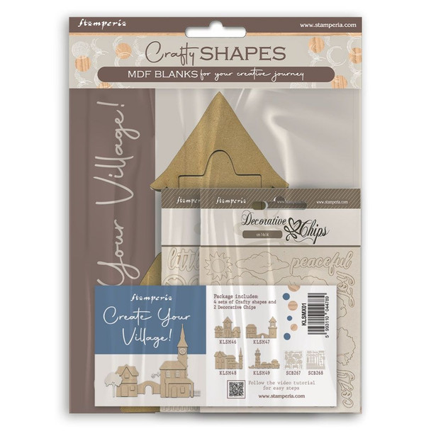 OakridgeStores.com | Stamperia Intl - Silent Sea Assortment - Crafty Shapes & Decorative Chips (MDF Blanks) - KLSMX01