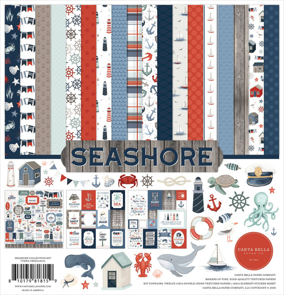 OakridgeStores.com | Carta Bella - Seashore - Collection Kit 12 x 12 - CBSH444016 810179818159