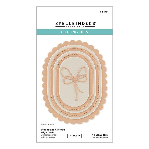 OakridgeStores.com | Spellbinders - Scallop And Stitched Edge Ovals - Etched Dies by Lisa Horton, Wildflowers Collection - S4-1431 810176103593