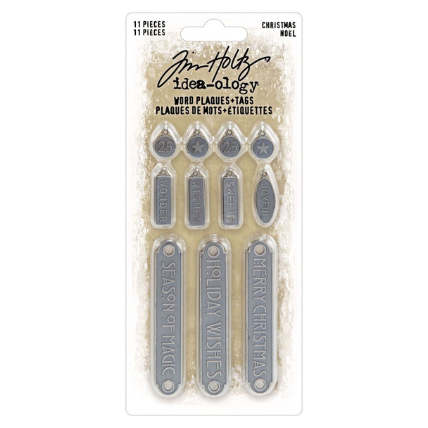 OakridgeStores.com | Tim Holtz - Advantus - Word Plaques + Tags - Tim Holtz Idea-Ology - Metal Tags Embellishments - TH94446 040861944464