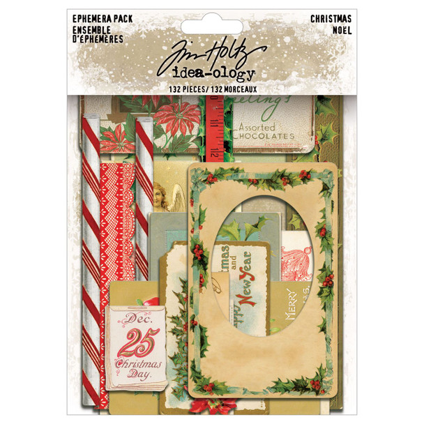 OakridgeStores.com | Tim Holtz - Advantus - Christmas - Tim Holtz Idea-Ology Ephemera - Ephemera Pack, 140 pcs - TH94447 040861944471