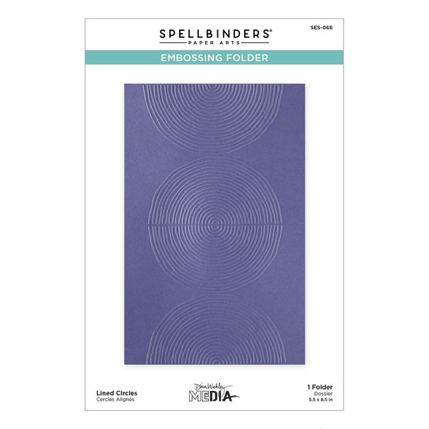 OakridgeStores.com | Spellbinders - Lined Circles - Modern Botanicals by Dina Wakley - Embossing Folder - SES-066 810176102459