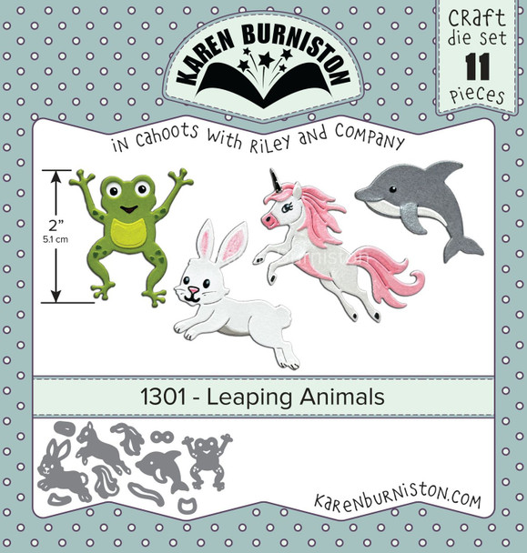 OakridgeStores.com | KB Riley - Leaping Animals - Karen Burniston Wafer-Thin Dies - 1301 084282635297