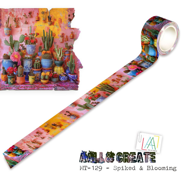 OakridgeStores.com | AALL & Create - Spiked & Blooming - Layer-It-Up Washi Tape - AALL-MT-129