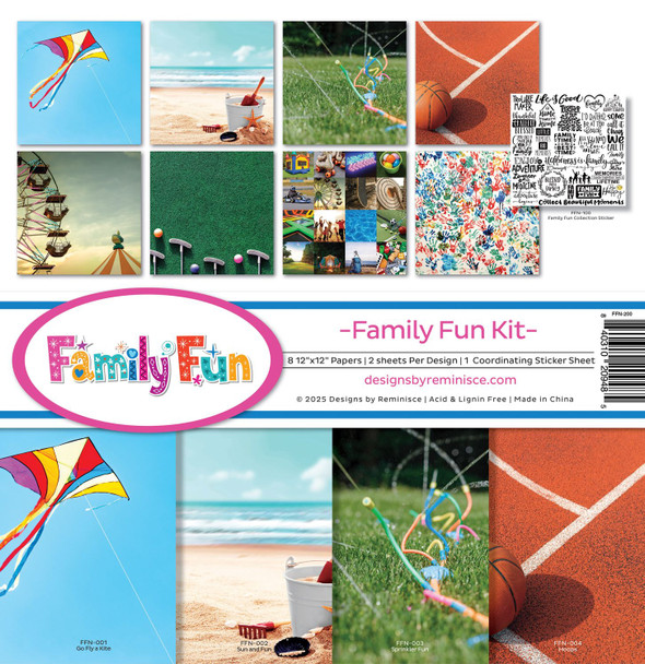 OakridgeStores.com | Reminisce - Family Fun - Paper Collection Kit 12 x 12 - FFN-200 840310209485