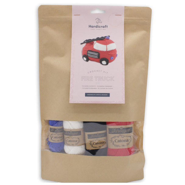 OakridgeStores.com | Hardicraft - Firetruck - Crochet Amigurumi Kit - HC-40CK049