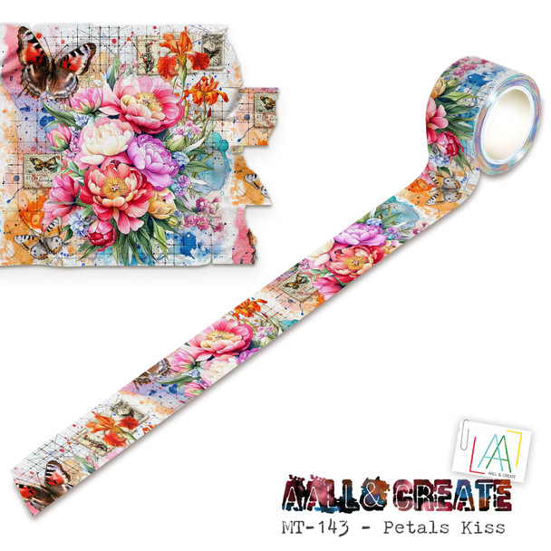 OakridgeStores.com | Aall and Create - Petals Kiss - Layer-It-Up Washi Tape - AALL-MT-143