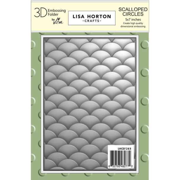 OakridgeStores.com | Lisa Horton Crafts - Scalloped Circles - 3D Embossing Folder 5 x 7 inches - LHCEF263 632793482772