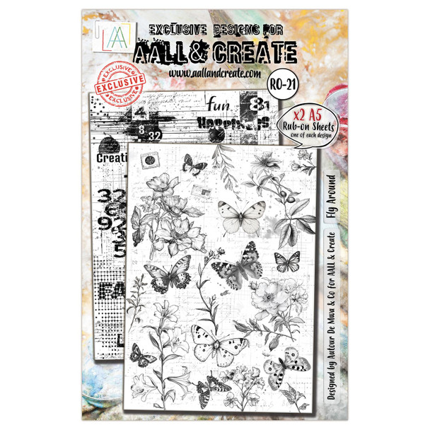OakridgeStores.com | Aall and Create - Fly Around - A5 Rub-Ons - AALL-RO-021