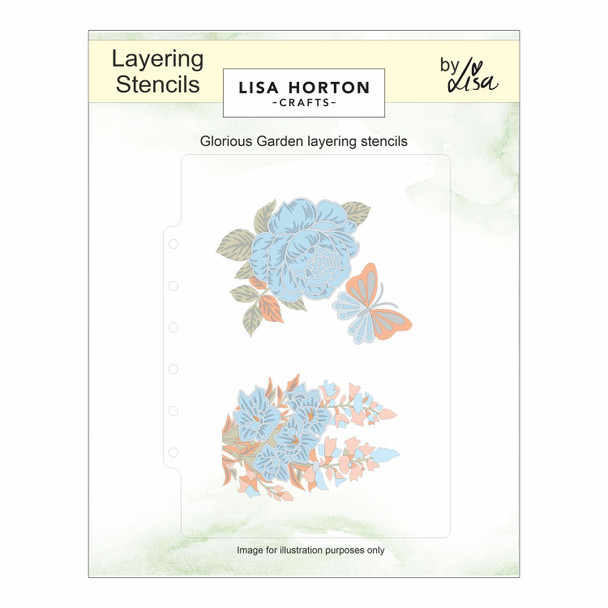 OakridgeStores.com | Lisa Horton Crafts - Glorious Garden - Layering Stencils - LHCAS239 780627350459