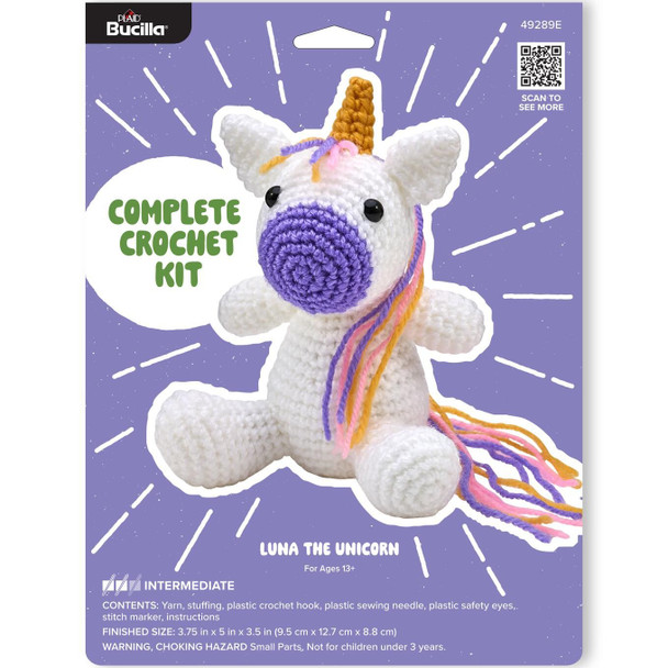 OakridgeStores.com | Bucilla - Luna The Unicorn - Amigurumi Kit - 49289E 046109492896