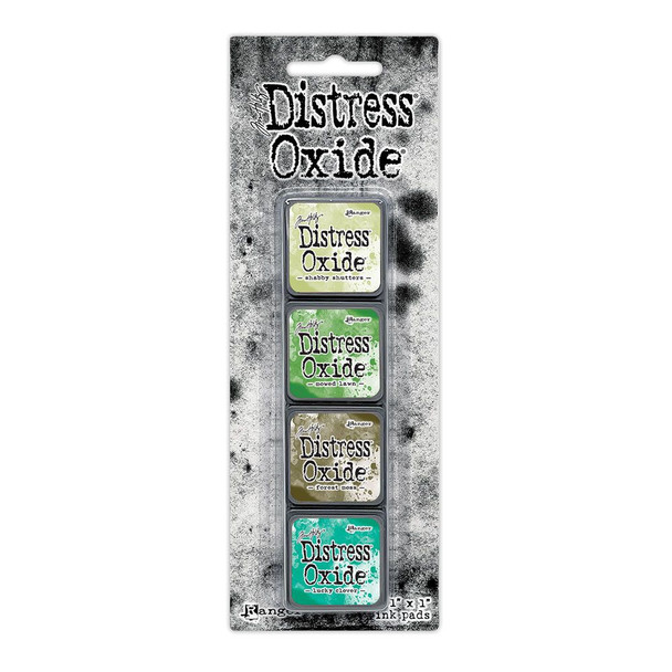 OakridgeStores.com | Tim Holtz - Ranger - Greens - Distress Mini Oxide Ink Pad Kit #15 - For Stamping - TDIK91615 789541091615