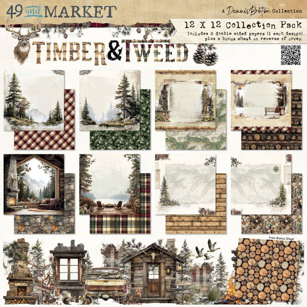 OakridgeStores.com | 49 and Market - Timber And Tweed - Collection Pack 12 x 12 inches - DTT-34592 786724934592