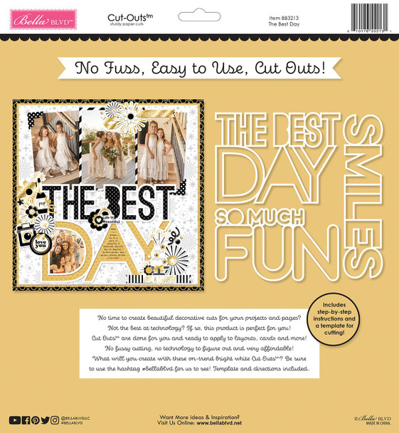 OakridgeStores.com | Bella Blvd - The Best Day - Let's Celebrate! Cut-Outs - BB3213 810176552131