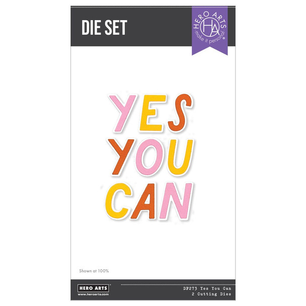 OakridgeStores.com | Hero Arts - Yes You Can - Sentiment Die Set - DF273 085700950718