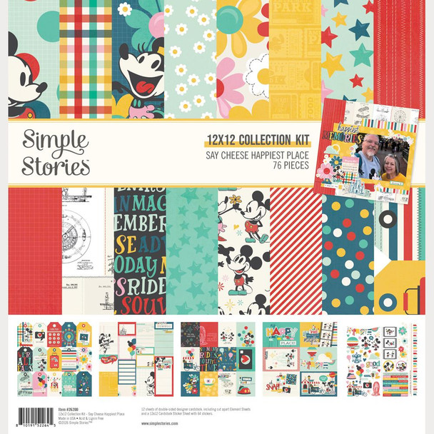 OakridgeStores.com | Simple Stories - Say Cheese Happiest Place - 12x12 Collection Kit - 26200 810191522645
