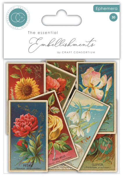 OakridgeStores.com | Craft Consortium - Flowers - The Collector Ephemera, 30 Pieces - CEEPH003