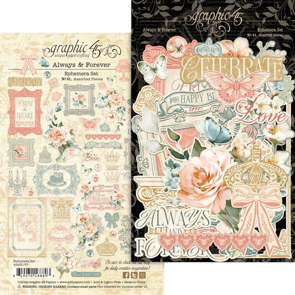 OakridgeStores.com | Graphic 45 - Always & Forever - Ephemera Set - 4503177 810070168803