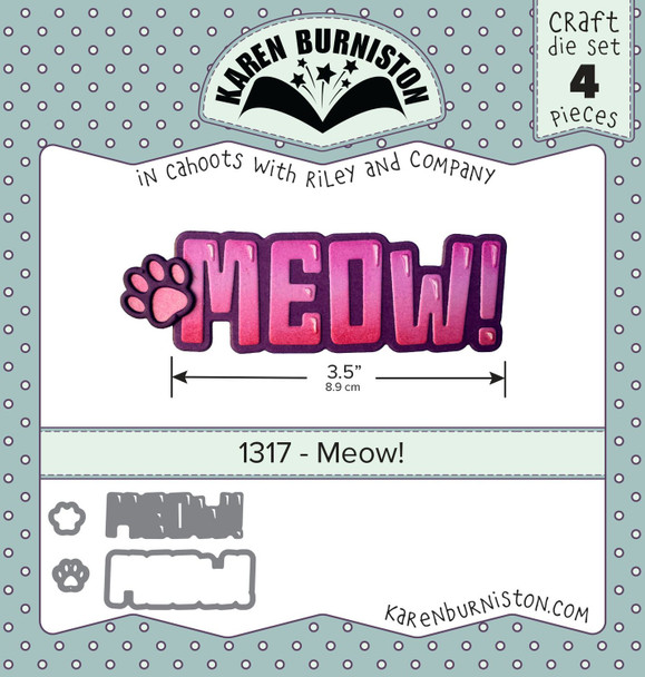 OakridgeStores.com | KB Riley - Meow! - Craft Dies by Karen Burniston - 1317 084282635556