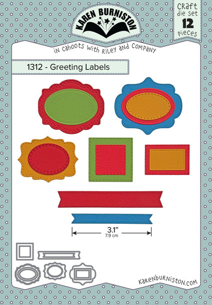 OakridgeStores.com | KB Riley - Greeting Labels - Craft Dies by Karen Burniston - 1312 084282635501