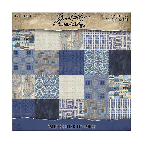 OakridgeStores.com | Tim Holtz - Advantus - Palette Collection: Indigo - Idea-ology Double-Sided Cardstock 8 x 8 12/Pkg - TH94476 040861944761