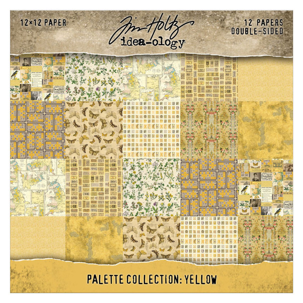 OakridgeStores.com | Tim Holtz - Palette Collection: Yellow - Idea-ology Double-Sided Cardstock 12 x 12, 12 Sheets - TH94458 040861944587