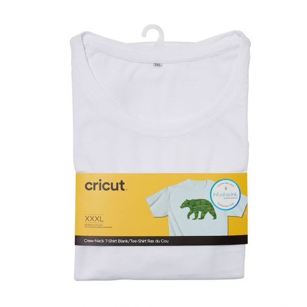OakridgeStores.com | Cricut - 3XL, White Crew Neck - Cricut Men's T-Shirt Blank - Infusible Ink Compatible - 2008112