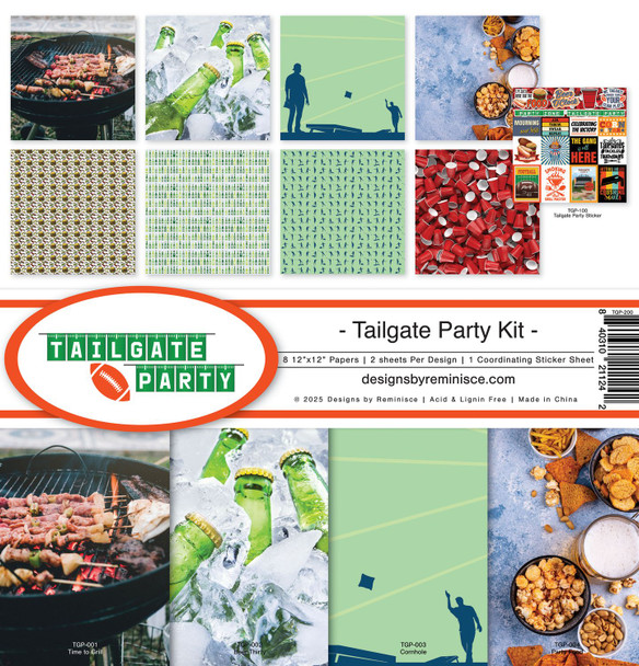 OakridgeStores.com | Reminisce - Tailgate Party - Scrapbook Paper Collection Kit 12 x 12 inches - TGP-200 840310211242