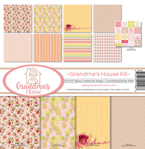 OakridgeStores.com | Reminisce - Grandma's House - 12 x 12 Scrapbook Paper Collection Kit - GRA-200 840310211068