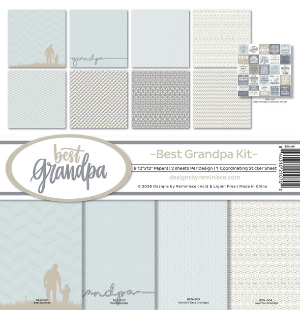 OakridgeStores.com | Reminisce - Best Grandpa - 12 x 12 Scrapbook Paper Collection Kit - BEG-200 840310210702