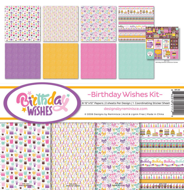 OakridgeStores.com | Reminisce - Birthday Wishes - Collection Kit 12 x 12 inches - BIR-200 840310211129