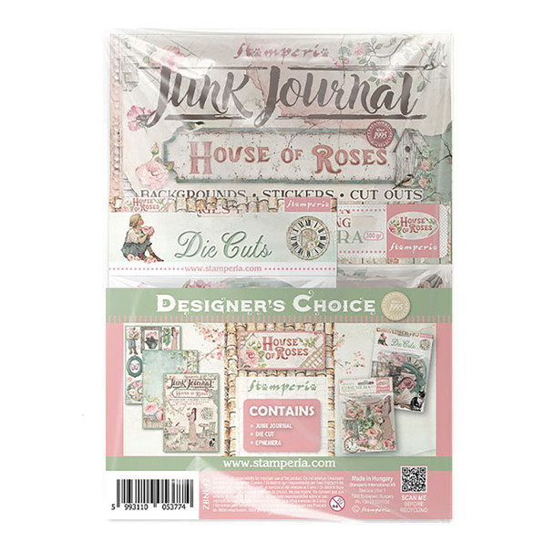 OakridgeStores.com | Stamperia Intl - House of Roses - Junk Journal Stickers & Die Cuts Bundle - ZBNL42